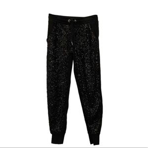 Black Sequin Joggers